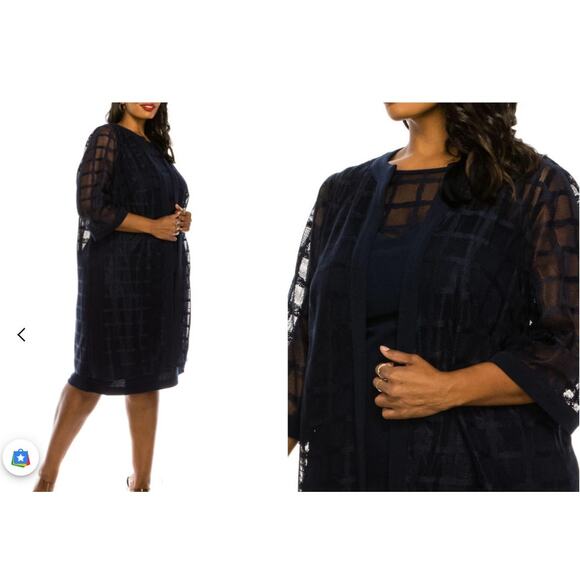 Maya Brooke Sweaters - New NWT Maya Brooke Plus Size Short Jacket Size 22‎ Navy Sweater Jacket